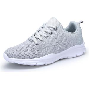 Chaussures de Sport Course Homme Femme Basket Lacets Fitness Confortable Sneakers Trail Running Shoes(Gris)