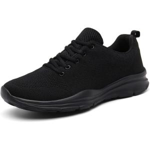 Chaussures de Sport Course Homme Femme Basket Lacets Fitness Confortable Sneakers Trail Running Shoes(Noir Complet)