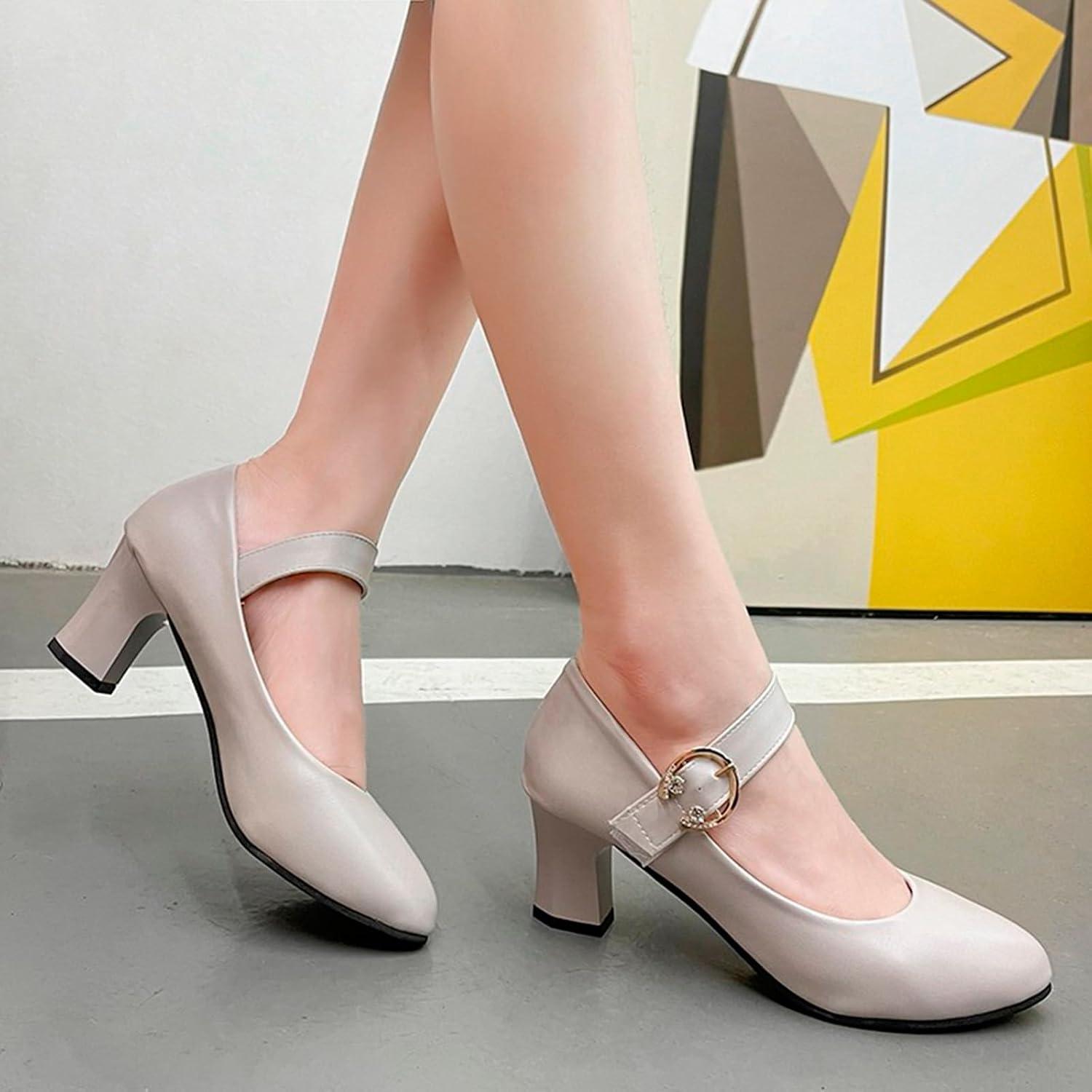 image:image2026 Chaussures Dirndl pour femme Style traditionnel avec talon pais Ballerines lgantes clipserBeige