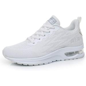 AFFINEST Homme Femme Chaussures de Course Air Running Baskets Chaussures de Sport Outdoor Fitness Gym Sneakers Légères Respirante 36-42 EU(Blanc)