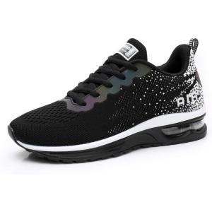 AFFINEST Homme Femme Chaussures de Course Air Running Baskets Chaussures de Sport Outdoor Fitness Gym Sneakers Légères Respirante 36-42 EU(Noir)