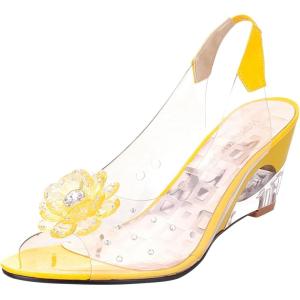 Argent Fille Talon Haut Noir Talon Haut Talon Haut pour Femme Chaussures De Loisirs Décontractées Pantoufles Cuir Souple(Jaune)