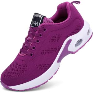 Basket Femme Mesh Chaussures de Sport Légères Confortables Chaussures de Running Jogging Outdoor Mode Sneakers Noir Blanc Rose EU 35-42(Violet)